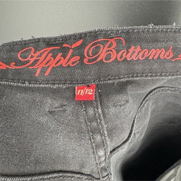 Apple Bottoms Women's Low-Rise Black Denim Jeans Size 12 Y2k Skinny - Picture 4 of 10